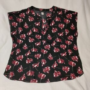 Simply Styled black floral blouse